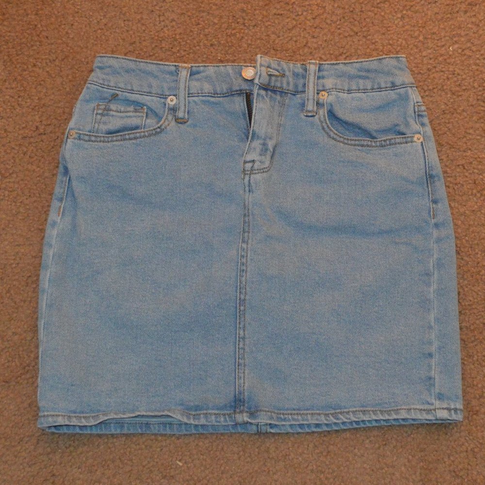 Lightwash Denim Mini Skirt